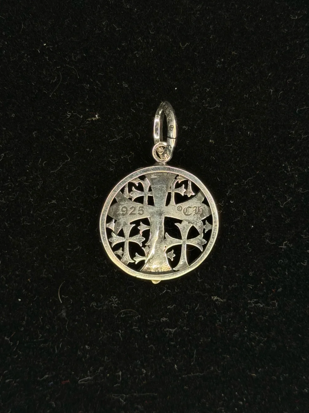 Chrome Hearts Floral Cross Circle Multi Stack Tag Unisex Pendant